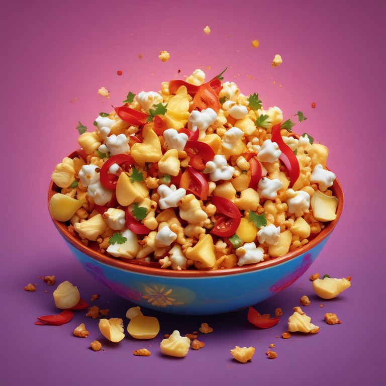 Spicy Tomato and Onion Popcorn Chips