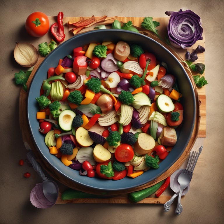 Buntes Gemüse-Ratatouille mit Nüssen