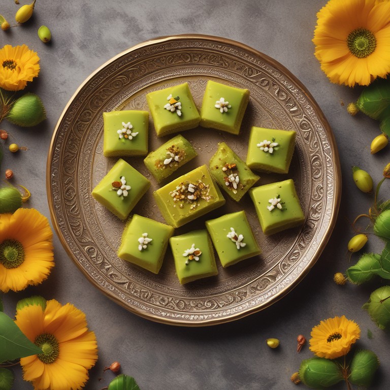 Kesar Pista Barfi - A Unique Indian Sweet Delight