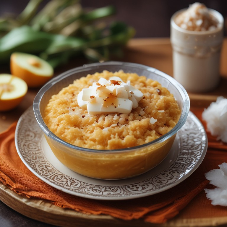 Coconut Jaggery Rice Flour Pudding