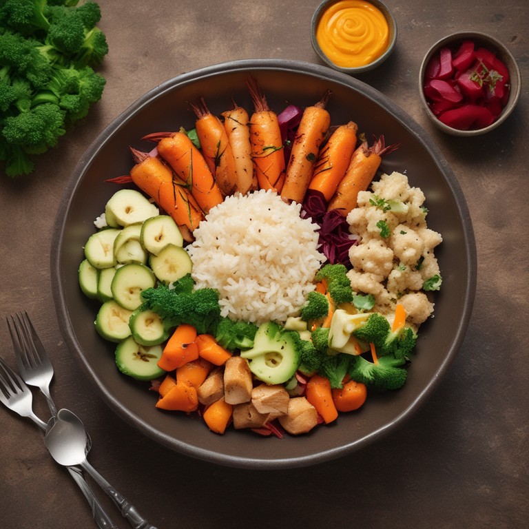 Arroz Colorido com Frango e Legumes
