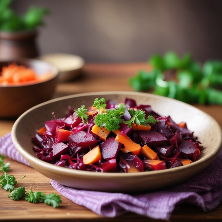 Salada Colorida de Beterraba e Cenoura
