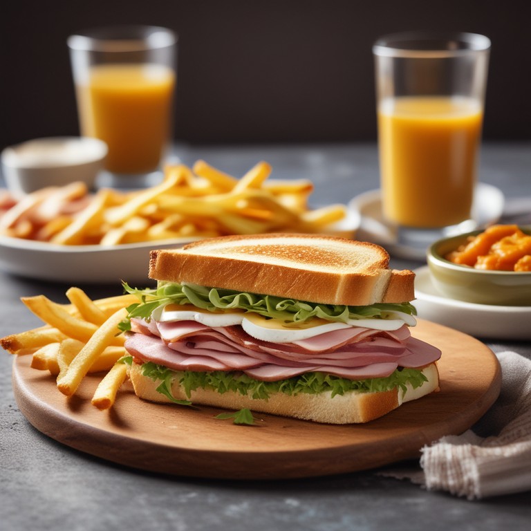 Sanduíche Quente de Presunto e Queijos com Orégano