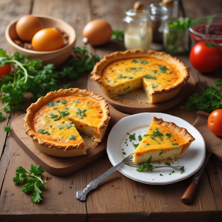 Torta de Legumes com Queijo e Salsa