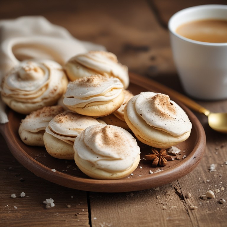 Fluffy Coffee Meringue Cookies