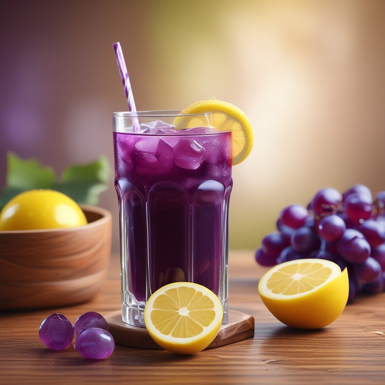 Boisson Énergisante au Jus de Raisin et Citron