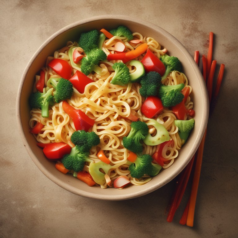 Savory Soy-Ginger Noodles with Vegetables