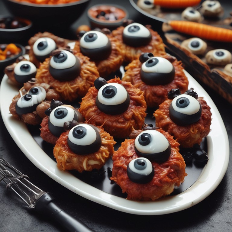 Spooky Monster Eye Meatballs