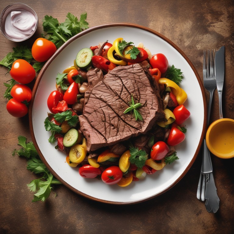 Enchanted Unicorn Roast Beef with Rainbow Vegetables