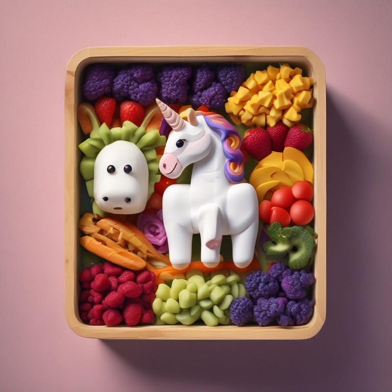 Unicorn Bento Sandwich and Rainbow Garlic Cheesy Cauliflower