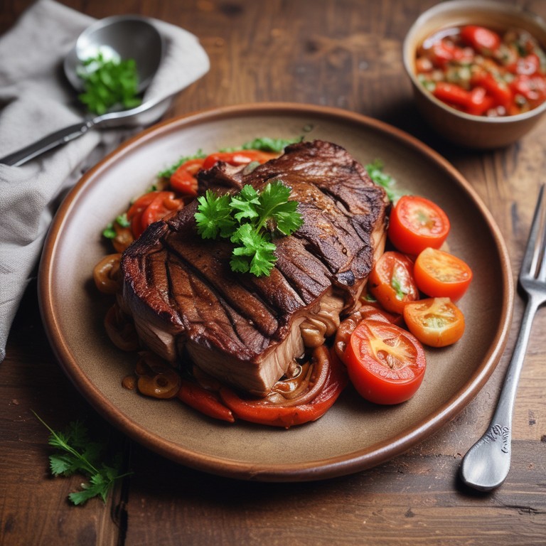 Bife Acebolado com Molho de Tomate