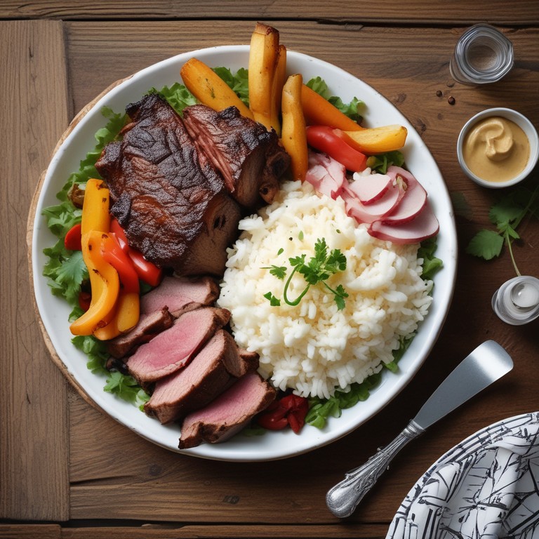 Costela Bovina Assada com Legumes e Queijo