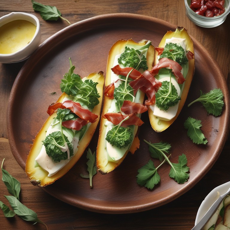 Concombres Farcis au Boursin, Épinards, Bacon et Jambon