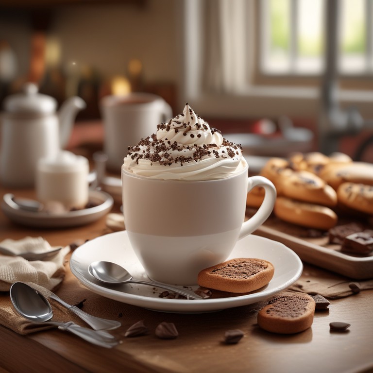 Capuccino de Chocolate com Pão Doce