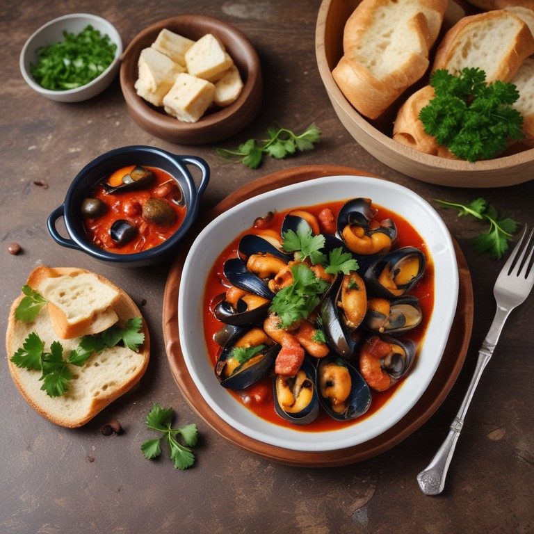 Calamares y Mejillones a la Marinera