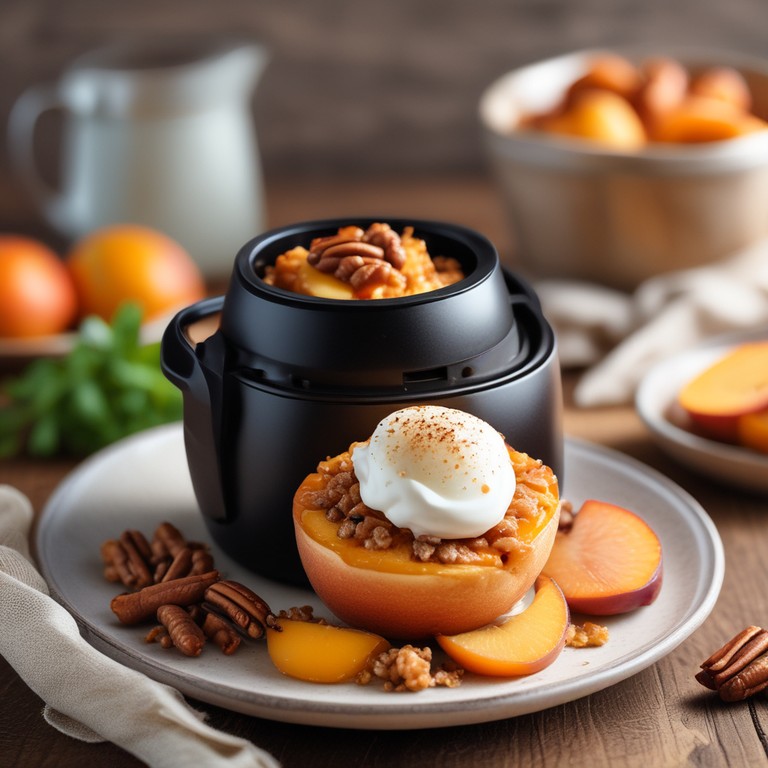 Air Fryer Peach Delight for One