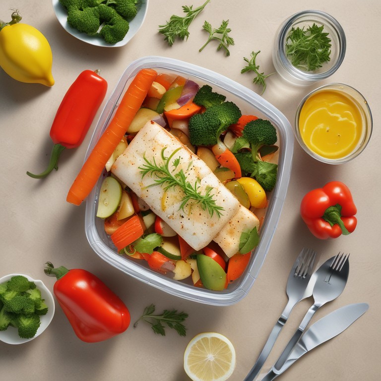 Filetes de Pescado al Horno con Verduras