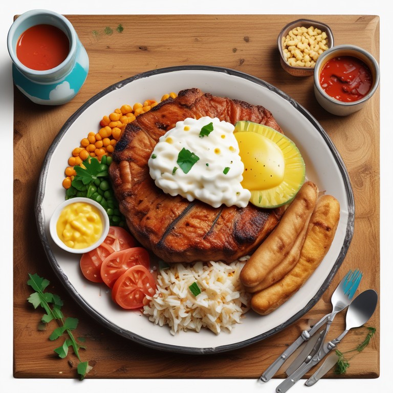 Prato Completo de Carne e Legumes com Batata Palha