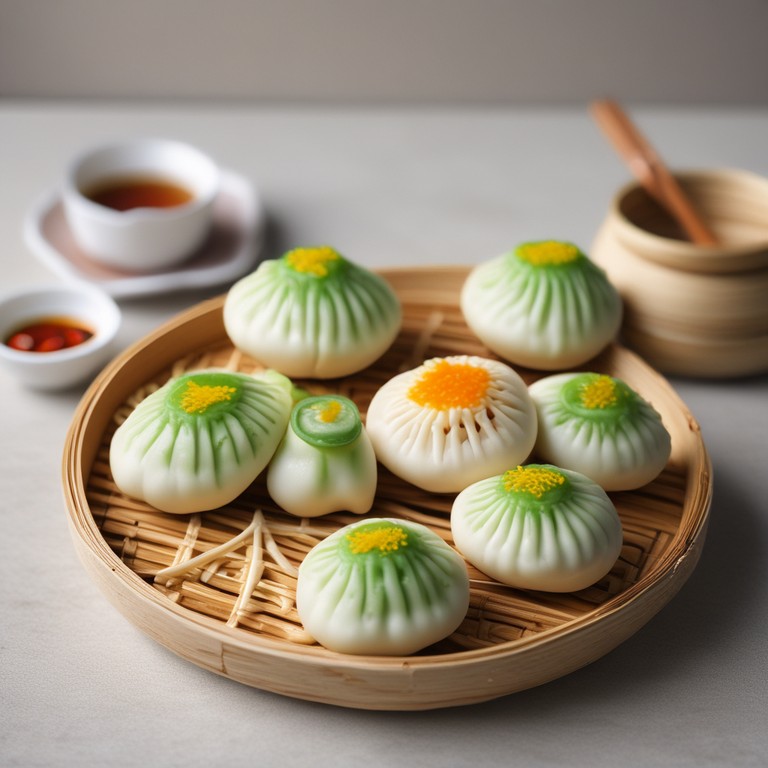 Spicy Green 4 Cheese Pork & Chicken Baozi