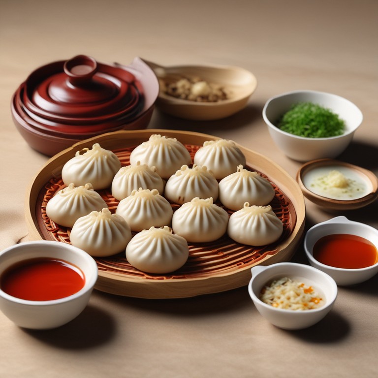 Chocolate Shaoxing Baozi with 7 Cheese & Onion Filling and Warsaw Sauce
