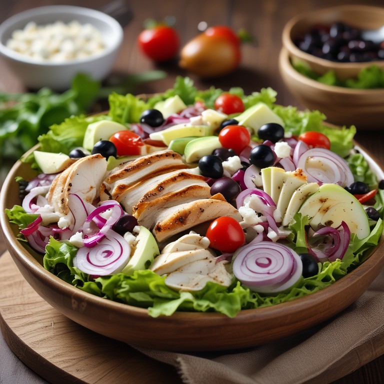 Salade de Poulet aux Tomates et Laitue Croquante