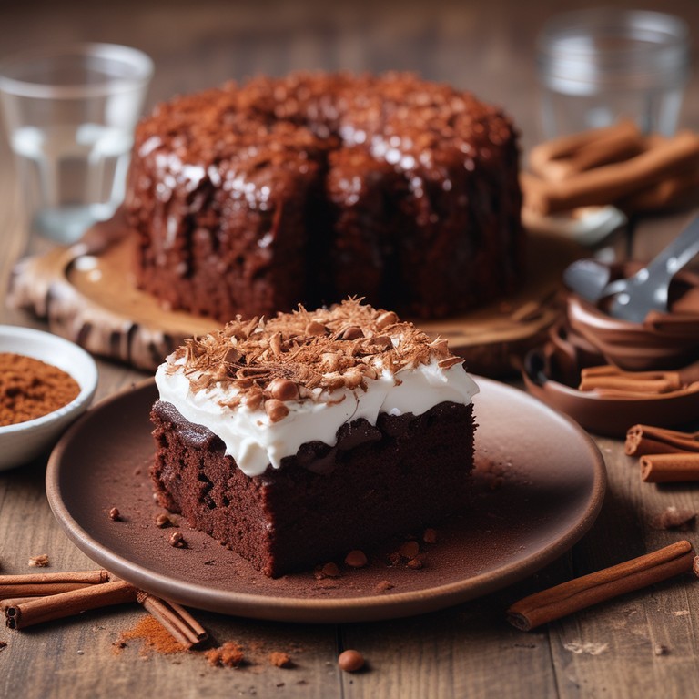 Bolo de Chocolate com Coco e Canela