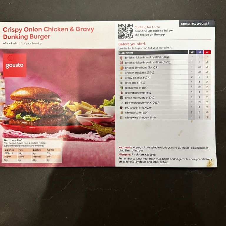 Crispy Onion Chicken & Gravy Dunking Burger