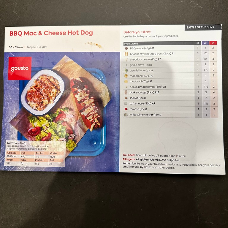 BBQ Mac & Cheese Hot Dog