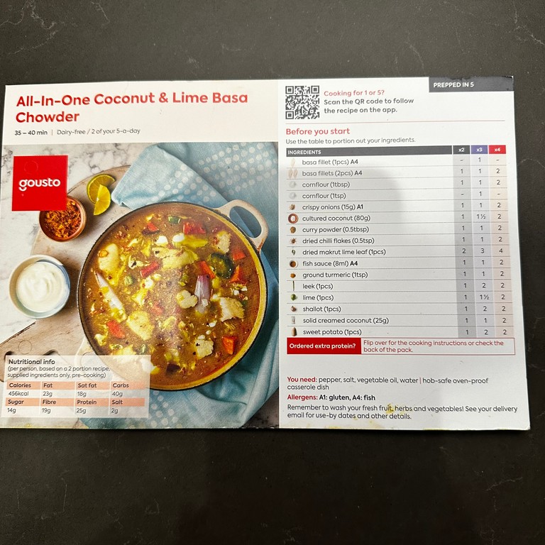 All-In-One Coconut & Lime Basa Chowder