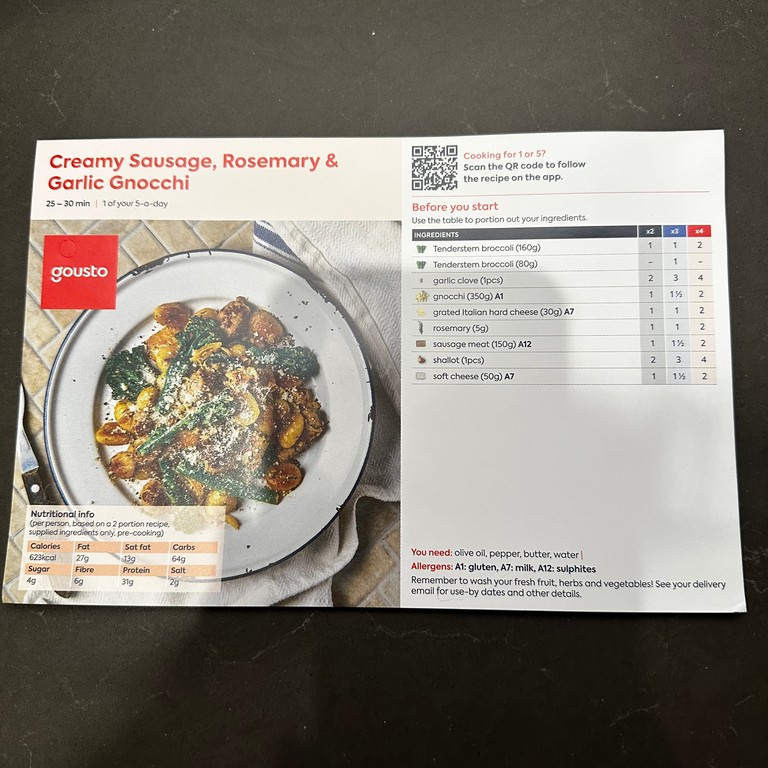 Creamy Sausage, Rosemary & Garlic Gnocchi