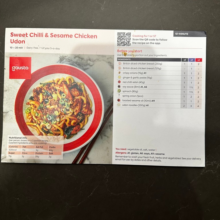 Sweet Chilli & Sesame Chicken Udon