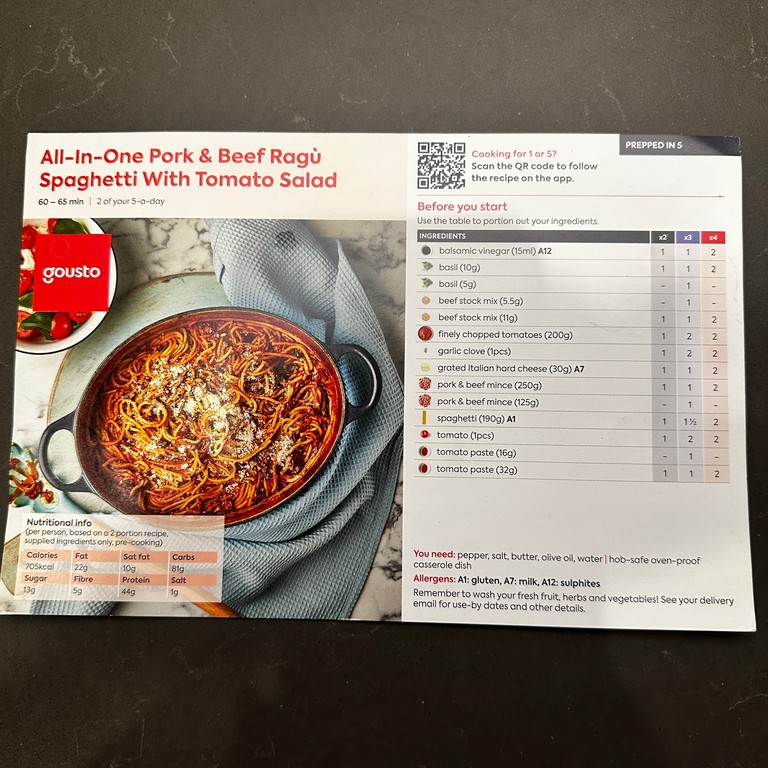 All-In-One Pork & Beef Ragù Spaghetti With Tomato Salad