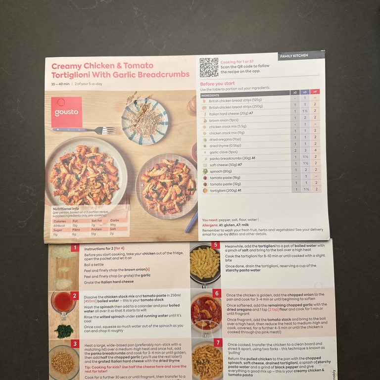 Creamy Chicken & Tomato Tortiglioni with Garlic Breadcrumbs