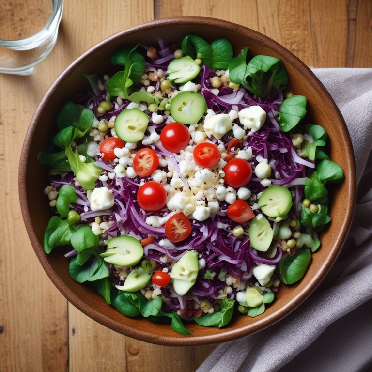 Quinoa and Edamame Salad with Creamy Cottage Cheese Dressing