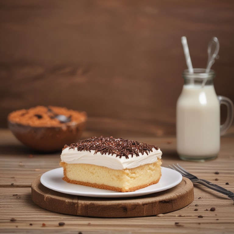 Bolo de Leite Ninho com Cobertura Cremosa
