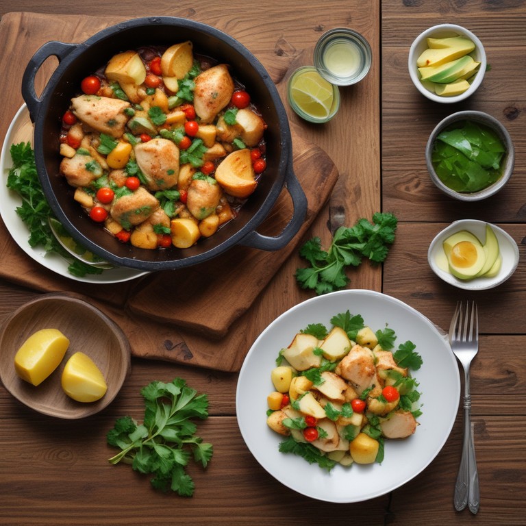 Italian Chicken and Potato Skillet with Avocado