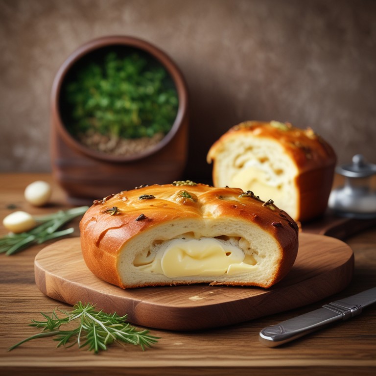 Pão de Cebola Recheado com Queijo