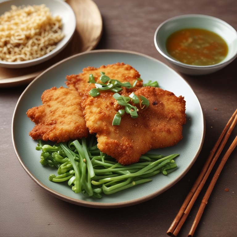 Crispy Chinese-Style Schnitzel with Shaoxing Wine and Sweet and Sour Sauce