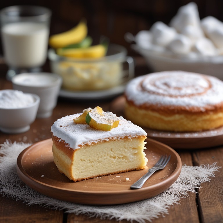 Bolo de Creme de Leite com Açúcar e Farinha de Trigo