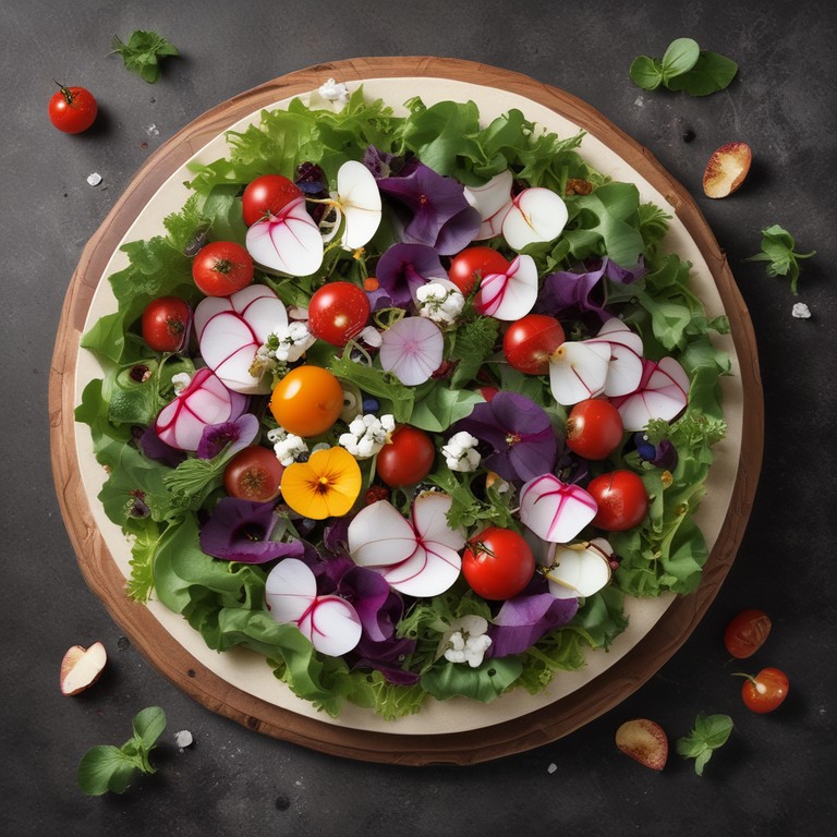 Spring Blossom Salad with Edible Flowers