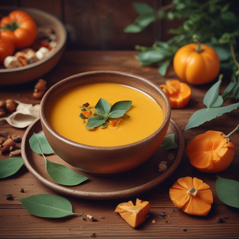 Creamy Butternut Squash Fall Soup with Sage and Nutmeg