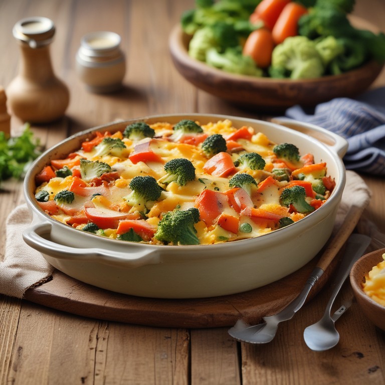 Herzhafter Kartoffelauflauf mit Käse und Gemüse