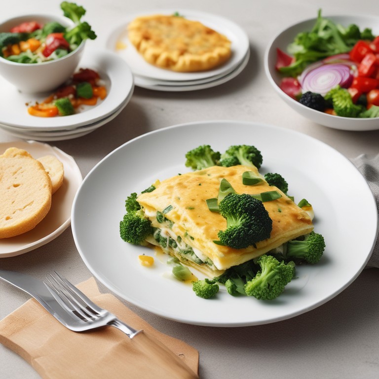 Omelete de Brócolis e Cebola