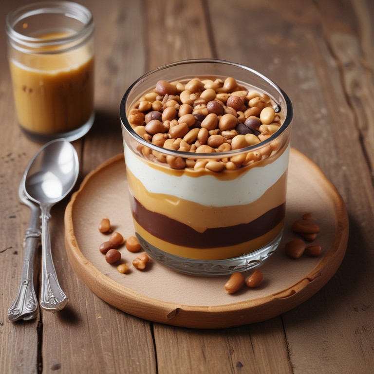 Delícia de Doce de Leite com Amendoim e Chocolate