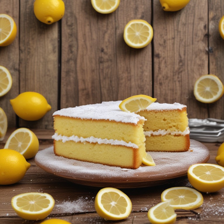 Bolo de Limão com Cobertura de Açúcar