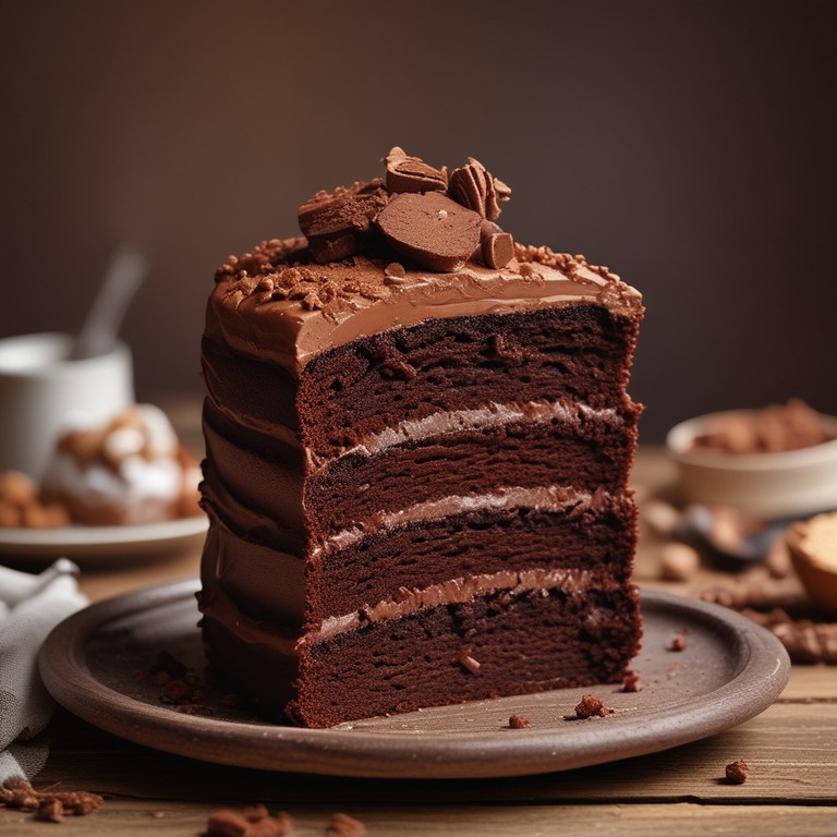 Bolo de Chocolate com Recheio de Bolacha