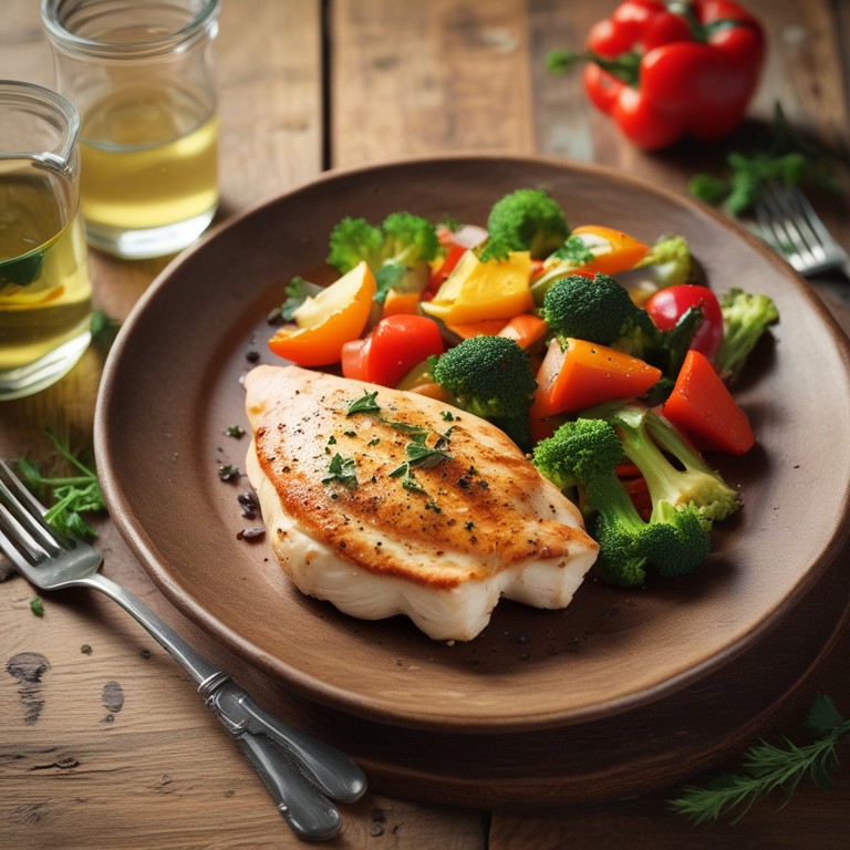 Bife de Frango com Mix de Legumes Sauté