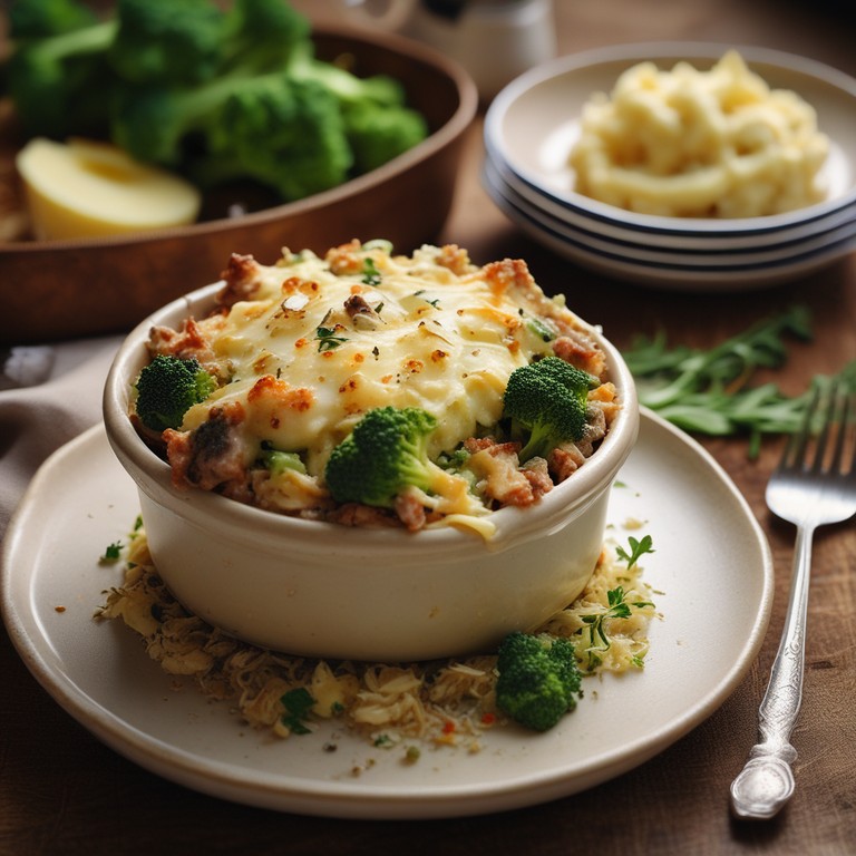 Broccoli Gratin met Gehakt en Amandelen