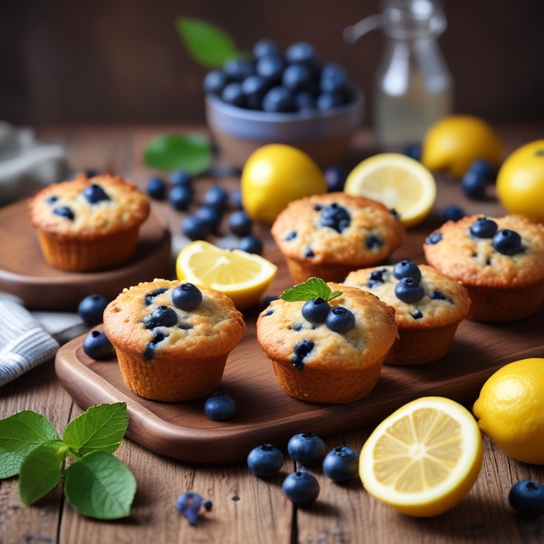 Muffins Saludables de Arándanos y Limón