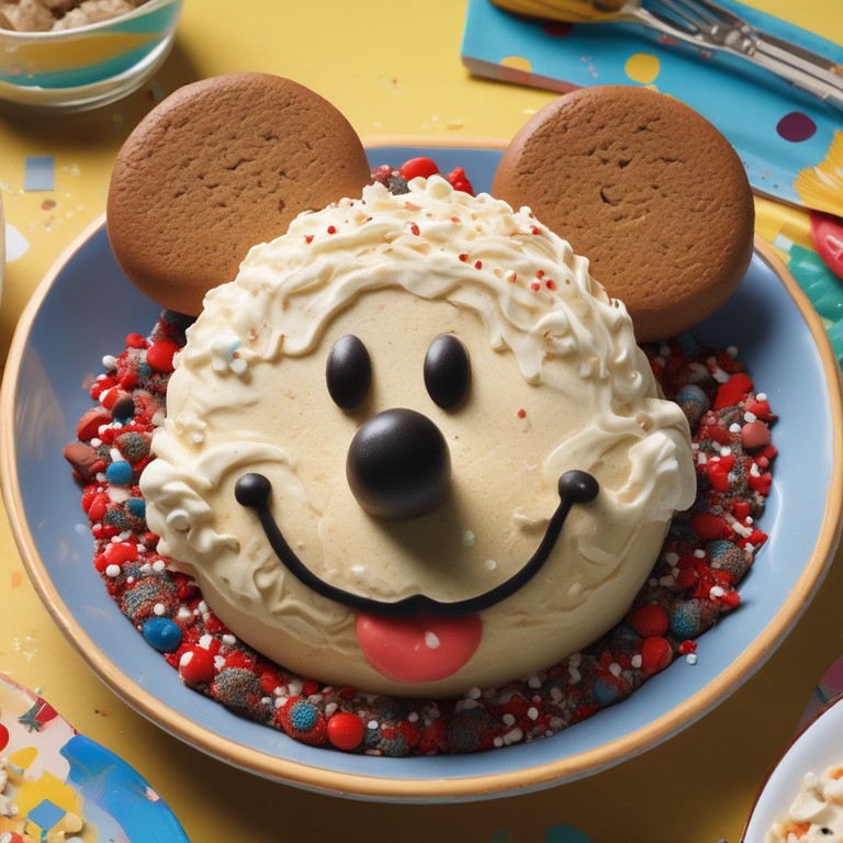 Mickey Mouse Ice Cream Delight with Chocolate Chip Cookie Ears